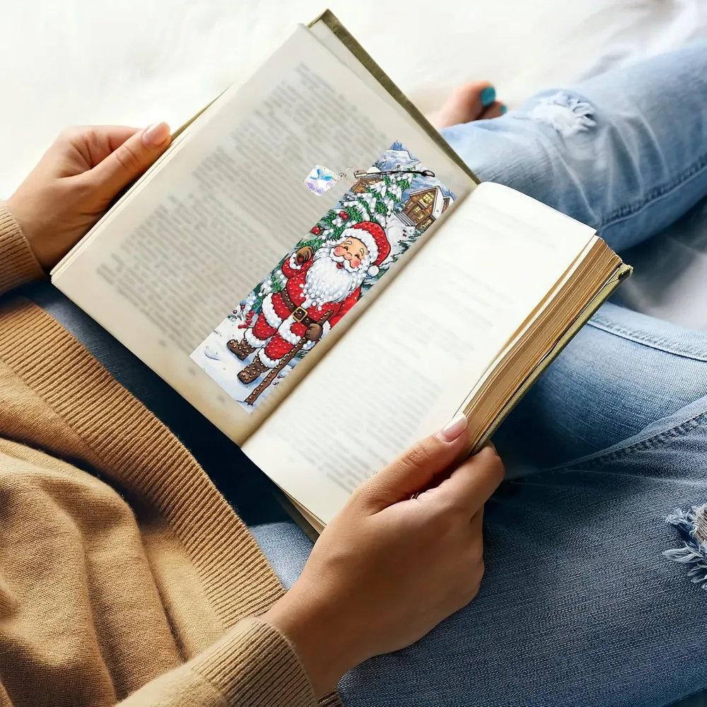DIY Diamantmalerei Lesezeichen Weihnachtsmotive mit Anhängern