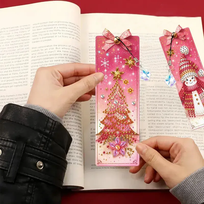 DIY Diamantmalerei Lesezeichen Weihnachtsmotive mit Anhängern