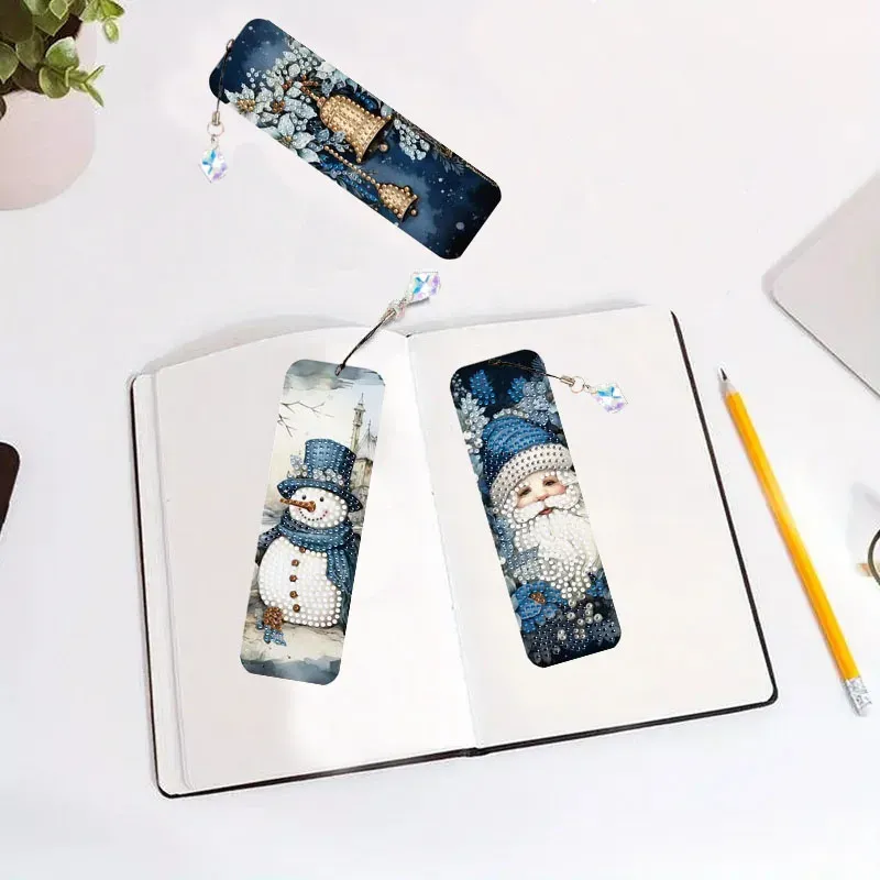 DIY Diamantmalerei Lesezeichen Weihnachtsmotive mit Anhängern