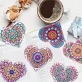 DIY Herz Diamant Kunst Ecke Lesezeichen PU Leder Kristall Strass – 5
