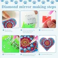 DIY Herz Diamant Kunst Ecke Lesezeichen PU Leder Kristall Strass – 6