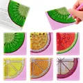 DIY Herz Diamant Kunst Ecke Lesezeichen PU Leder Kristall Strass – Farbe Fruits