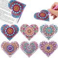 DIY Herz Diamant Kunst Ecke Lesezeichen PU Leder Kristall Strass – Farbe Heart A