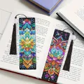 DIY Lotus Diamantmalerei Lesezeichen Set mit Anhängern – 3