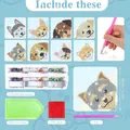 DIY Pfote Diamant Malerei Lesezeichen Ecke PU Leder Kristall Strass – 2