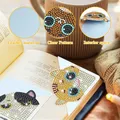 DIY Pfote Diamant Malerei Lesezeichen Ecke PU Leder Kristall Strass – 3
