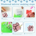 DIY Pfote Diamant Malerei Lesezeichen Ecke PU Leder Kristall Strass – 6