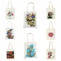 Einkaufstasche Diamantmalerei Blumen Kristall Strass Handtasche – 1