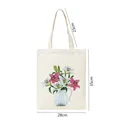 Einkaufstasche Diamantmalerei Blumen Kristall Strass Handtasche – 2