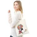 Einkaufstasche Diamantmalerei Blumen Kristall Strass Handtasche – 5