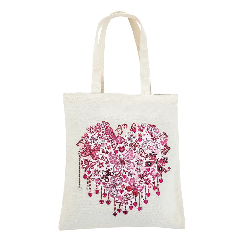 Einkaufstasche Diamantmalerei Schmetterling Kristall Strass Handtasche