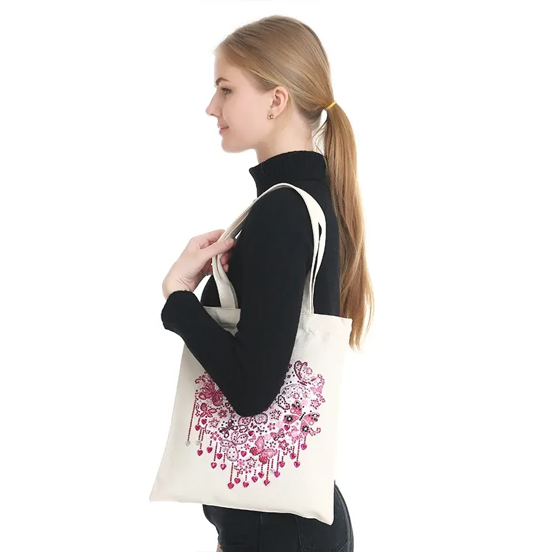 Einkaufstasche Diamantmalerei Schmetterling Kristall Strass Handtasche
