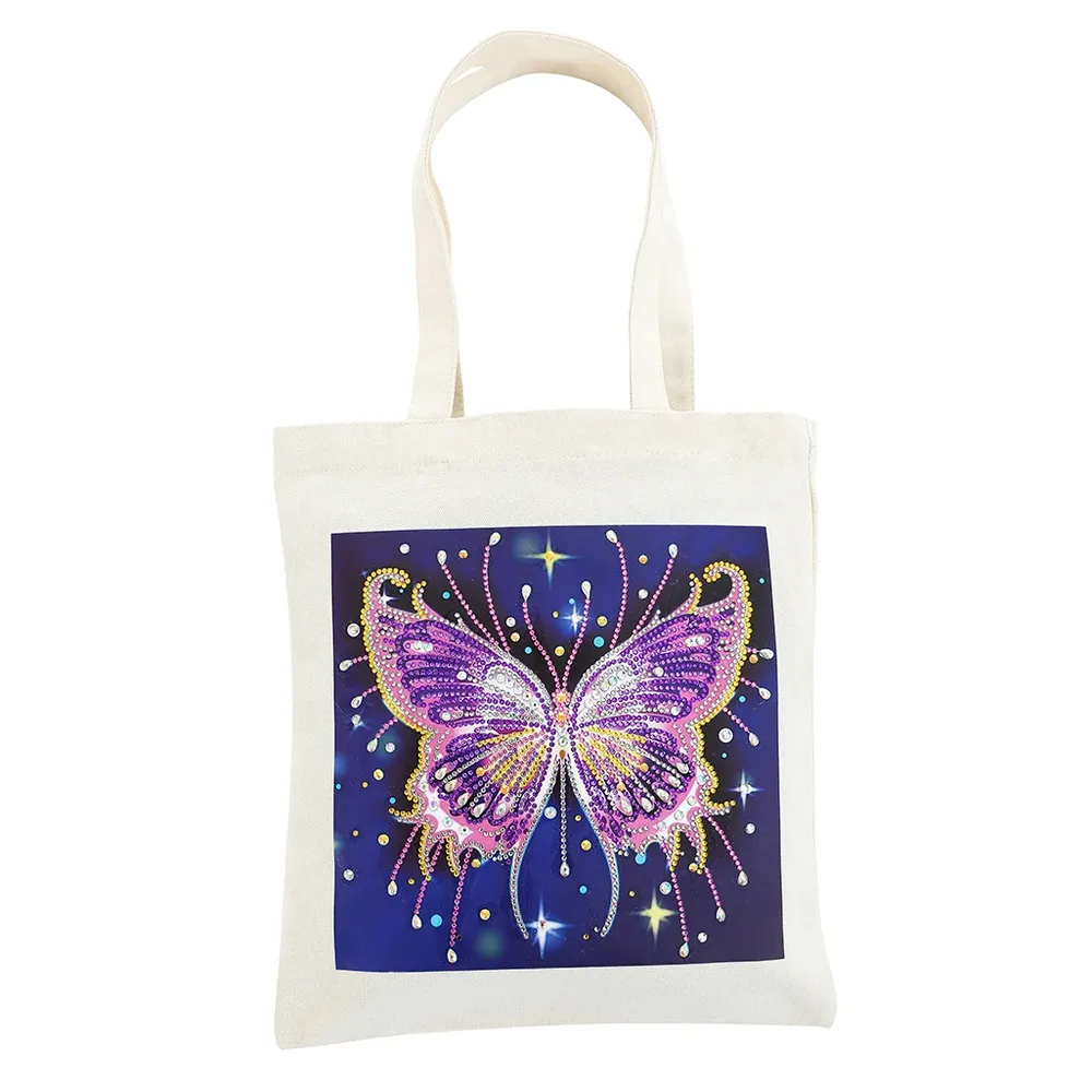 Einkaufstasche Diamantmalerei Schmetterling Kristall Strass Handtasche