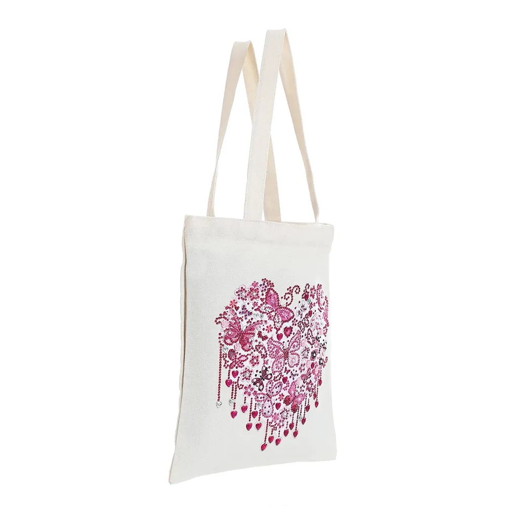 Einkaufstasche Diamantmalerei Schmetterling Kristall Strass Handtasche