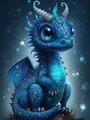Fee Drachen Diamant Malerei Cartoon Tier Mosaik Stickerei Kinder Geschenk – Farbe HKQTA240-6