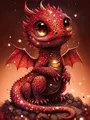 Fee Drachen Diamant Malerei Cartoon Tier Mosaik Stickerei Kinder Geschenk – Farbe HKQTA240-7