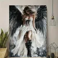 Gothic Engel Diamantmalerei Sets für Erwachsene Kunst und Handwerk – Farbe WEISS (A1)