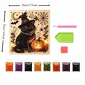 Halloween Geister Diamantmalerei Set für Erwachsene Herbst Wanddeko – Farbe WEISS (A)