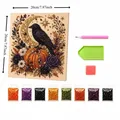 Halloween Geister Diamantmalerei Set für Erwachsene Herbst Wanddeko – Farbe Lila (E)