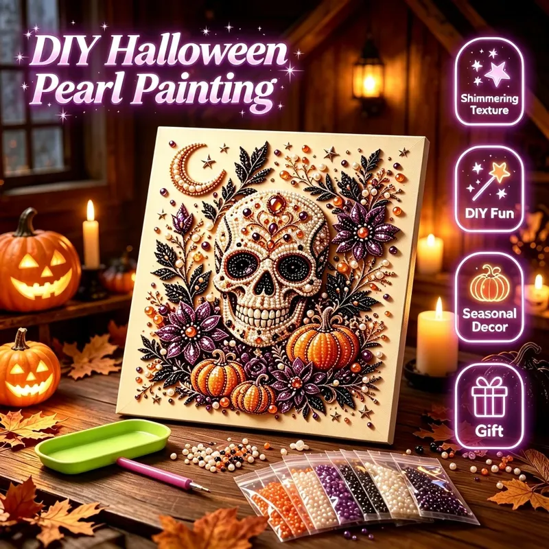 Halloween Geister Diamantmalerei Set für Erwachsene Herbst Wanddeko