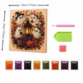 Halloween Geister Diamantmalerei Set für Erwachsene Herbst Wanddeko – Farbe Hellgrau (F)