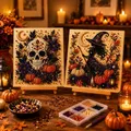 Halloween Geister Kürbis 3D Perlen Kunst DIY Set für Erwachsene – Farbe schwarz (BC)