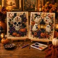 Halloween Geister Kürbis 3D Perlen Kunst DIY Set für Erwachsene – Farbe hellgrün (BD)