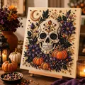 Halloween Geister Kürbis 3D Perlen Kunst DIY Set für Erwachsene – Farbe Gelb (B)