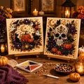 Halloween Geister Kürbis 3D Perlen Kunst DIY Set für Erwachsene – Farbe Grün (AB)