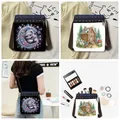 Handtasche Diamantmalerei Wolf Kristall Strass Umhängetasche – 4