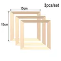 Holzrahmen Diamantmalerei 3 Stück für Leinwand Poster – Farbe 3pcs 15x15cm