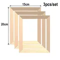 Holzrahmen Diamantmalerei 3 Stück für Leinwand Poster – Farbe 3pcs 15x20cm