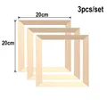 Holzrahmen Diamantmalerei 3 Stück für Leinwand Poster – Farbe 3pcs 20x20cm