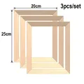 Holzrahmen Diamantmalerei 3 Stück für Leinwand Poster – Farbe 3pcs 20x25cm