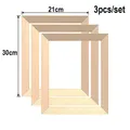 Holzrahmen Diamantmalerei 3 Stück für Leinwand Poster – Farbe 3pcs 21x30cm