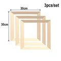 Holzrahmen Diamantmalerei 3 Stück für Leinwand Poster – Farbe 3pcs 30x30cm