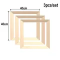 Holzrahmen Diamantmalerei 3 Stück für Leinwand Poster – Farbe 3pcs 40x40cm