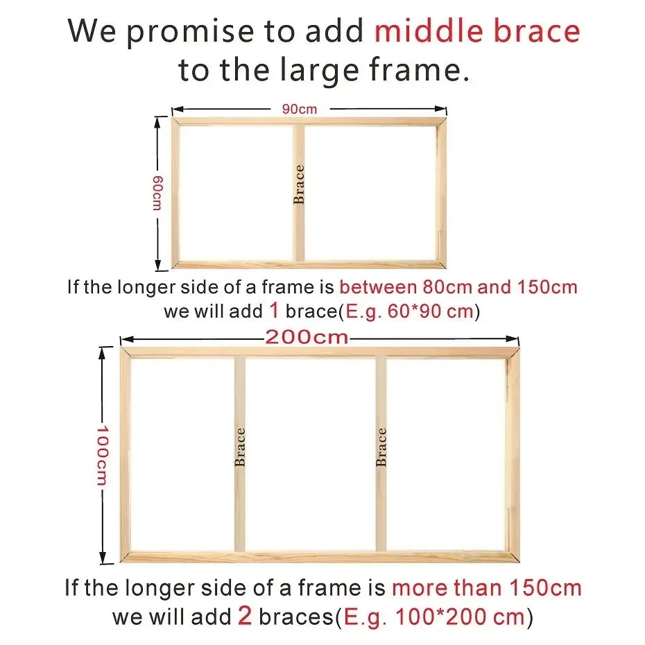 Holzrahmen Diamantmalerei für große Leinwand Poster