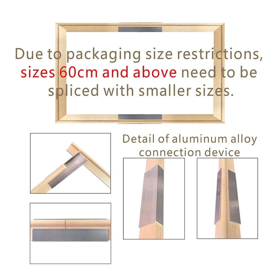 Holzrahmen Diamantmalerei für große Leinwand Poster