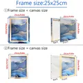 Holzrahmen Diamantmalerei für Leinwand 24 Größen mit Zubehör – Farbe 25x25cm