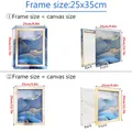 Holzrahmen Diamantmalerei für Leinwand 24 Größen mit Zubehör – Farbe 25x35cm
