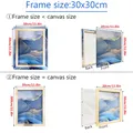 Holzrahmen Diamantmalerei für Leinwand 24 Größen mit Zubehör – Farbe 30x30cm