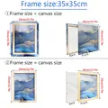 Holzrahmen Diamantmalerei für Leinwand 24 Größen mit Zubehör – Farbe 35x35cm