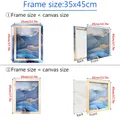 Holzrahmen Diamantmalerei für Leinwand 24 Größen mit Zubehör – Farbe 35x45cm
