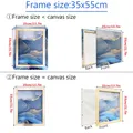 Holzrahmen Diamantmalerei für Leinwand 24 Größen mit Zubehör – Farbe 35x55cm