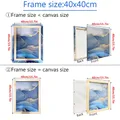 Holzrahmen Diamantmalerei für Leinwand 24 Größen mit Zubehör – Farbe 40x40cm