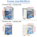 Holzrahmen Diamantmalerei für Leinwand 24 Größen mit Zubehör – Farbe 40x50cm