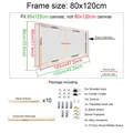 Holzrahmen Kit für Diamantmalerei Leinwand verschiedene Größen – Farbe 80x120cm