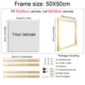 Holzrahmen Kit für Diamantmalerei Leinwand verschiedene Größen – Farbe 50x50cm