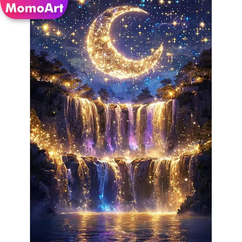Katze Diamantmalerei Mond 20 bis 70 cm